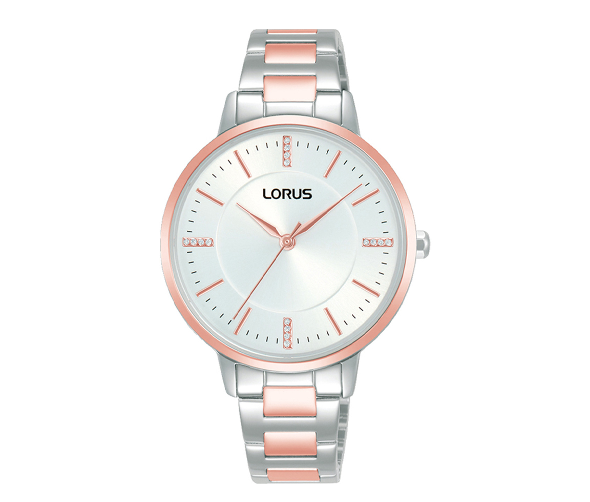 MONTRE LORUS POUR DAME EN ACIER/PVD OR ROSE SERTIE DE CRISTAUX - SA RG252WX9 - LORUS