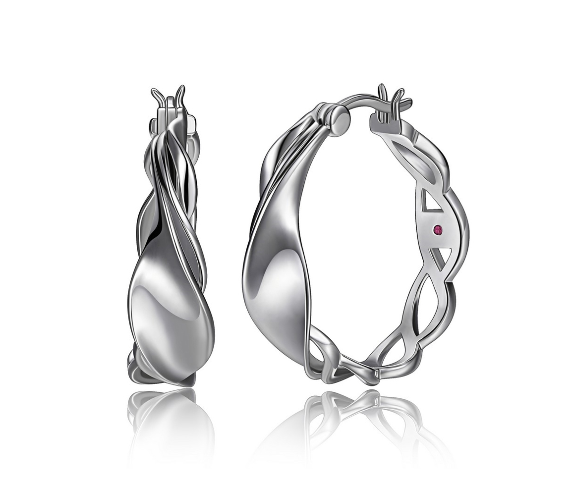 BOUCLES ANNEAUX ARGENT ISLAND LIFE - PJ R2LC80A00J - ELLE