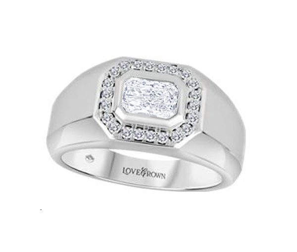 BAGUE EN OR BLANC SERTIE DE DIAMANTS DE LABORATOIRE - BH LGJ039W100 - BEVERLY HILLS