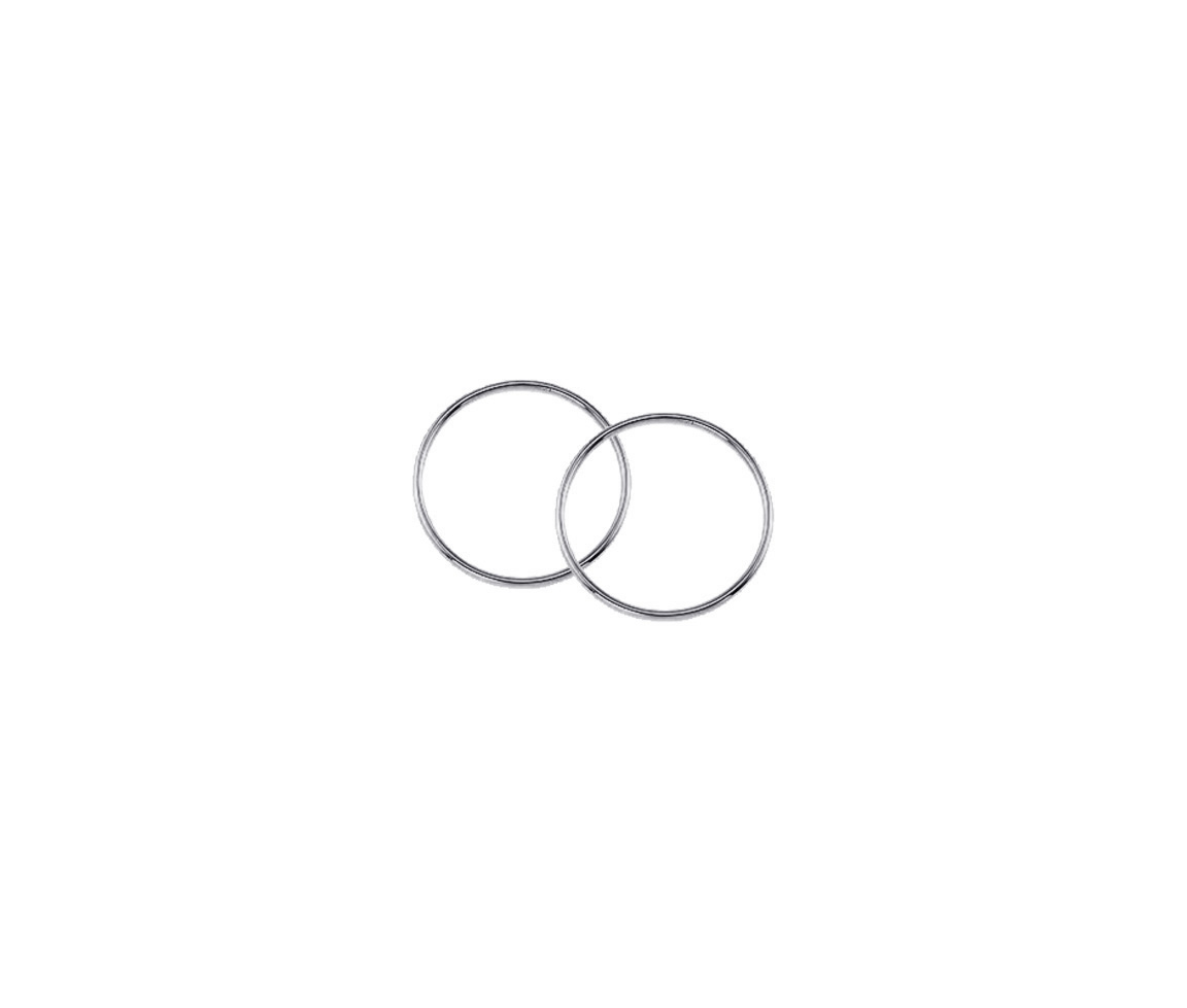 BOUCLES DORMEUSES 10K BLANC - SY 1181 - BIJOUX D'IMPORTATION