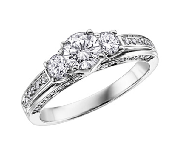 BAGUE STYLE TRINITÉ EN OR BLANC SERTIE DE DIAMANTS - CR DX451W100 - BIJOUX CANADIEN