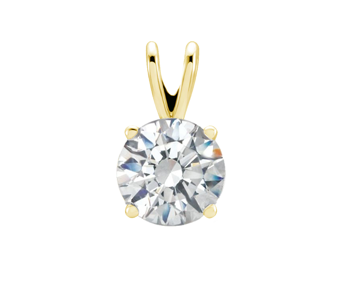 PENDENTIF EN OR 14K SERTI D'UN DIAMANT DE LABORATOIRE - ST 23994Y25 - BIJOUX IMPORTATION