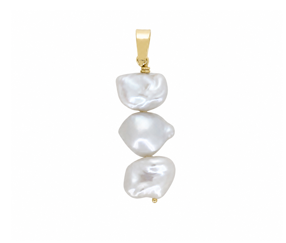 PENDENTIF PERLE D'EAU DOUCE BAROQUE - SJ PENPER11 - BIJOUTERIE SUISSE INC.