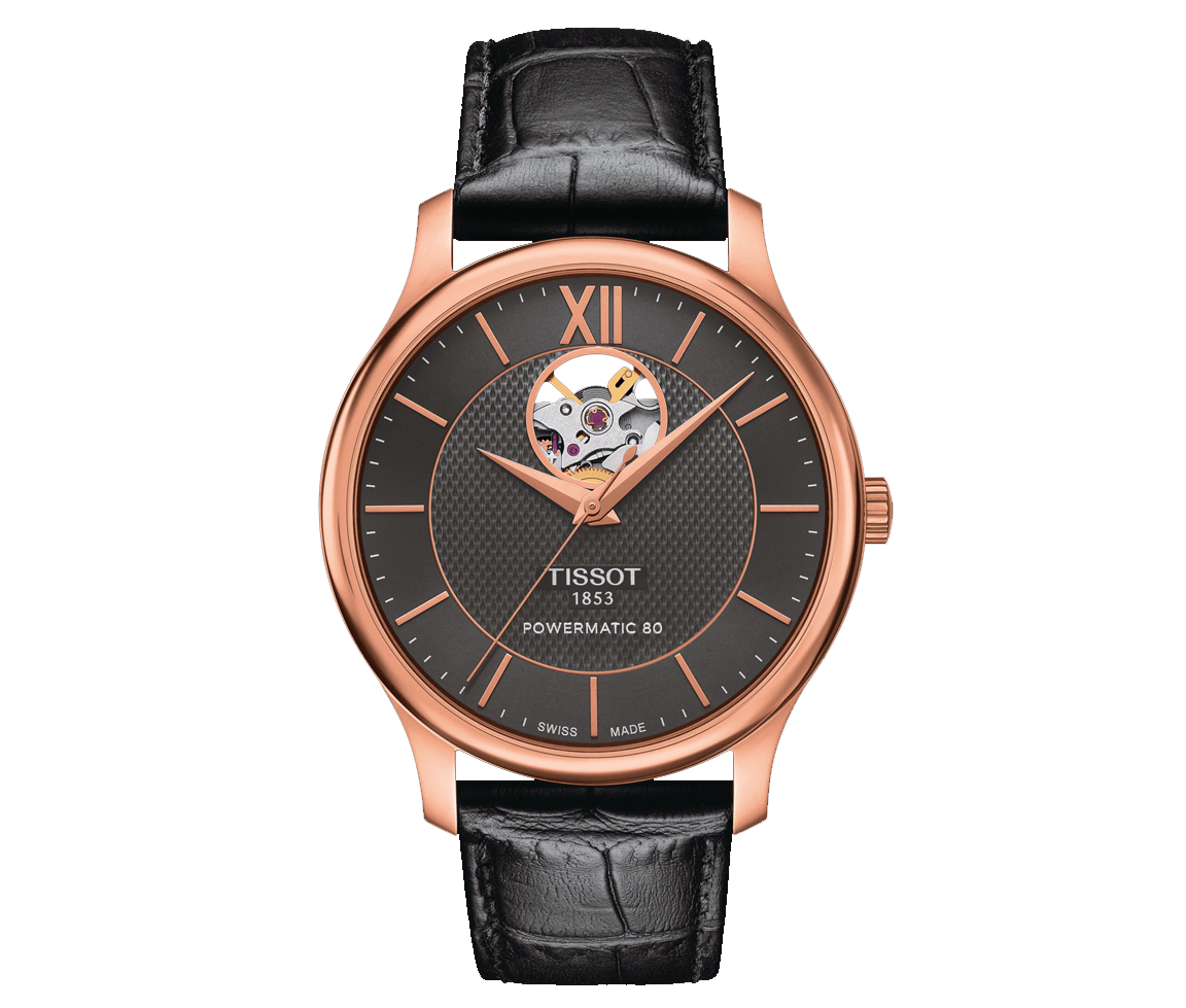 MONTRE TISSOT TRADITION OPEN HEART POWERMATIC 80 - T0639073606800 - TISSOT