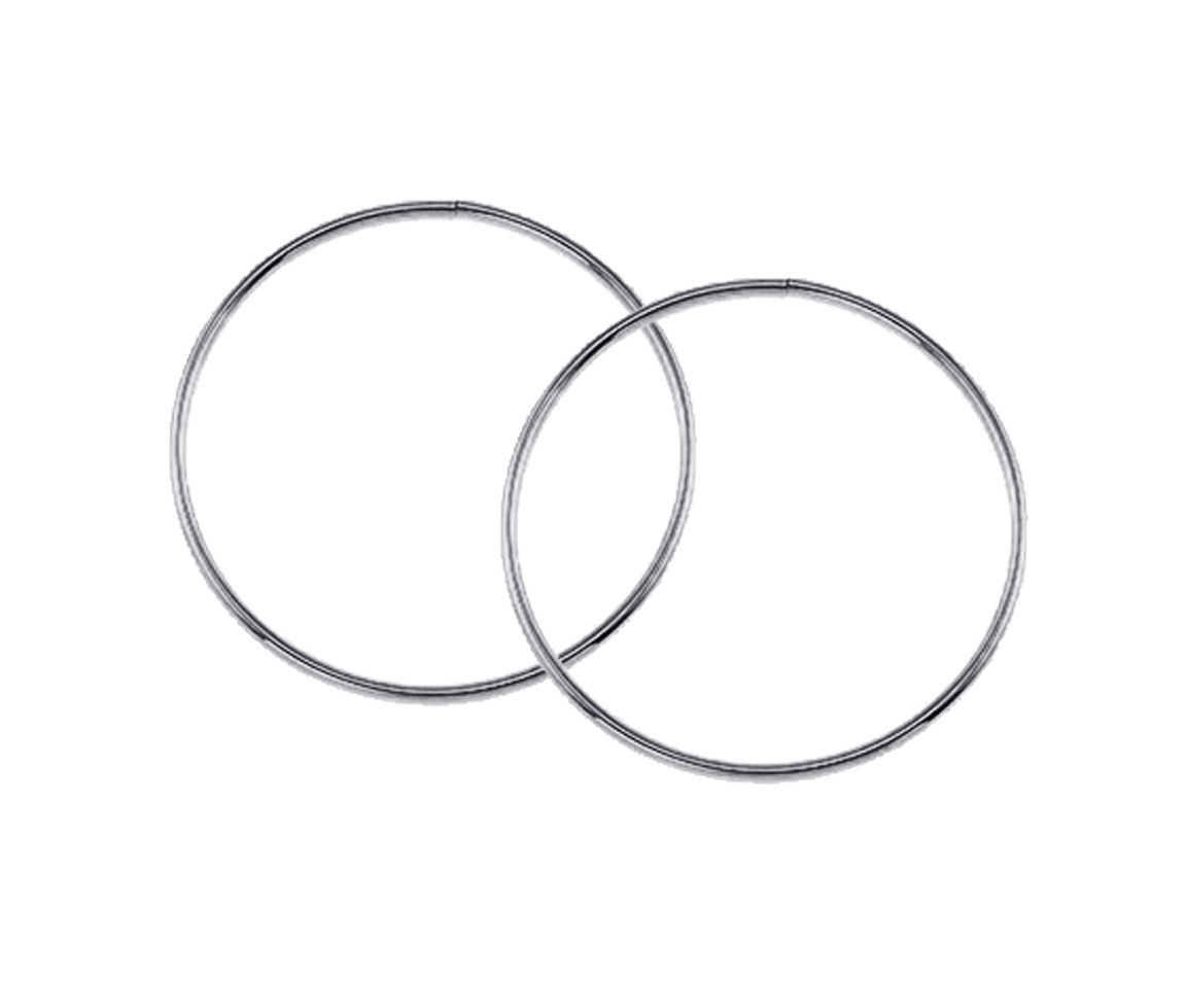 BOUCLES DORMEUSES 10K BLANC - SY 1184 - BIJOUX D'IMPORTATION