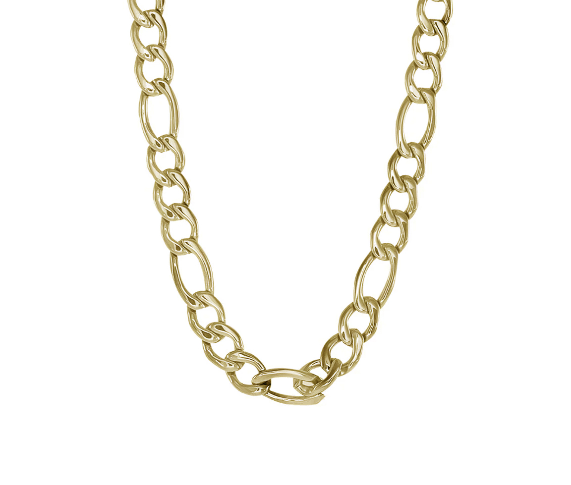 CHAINE EN ACIER/PVD OR À MAILLE FIGARO - IG SYN11/24 - ITALGEM