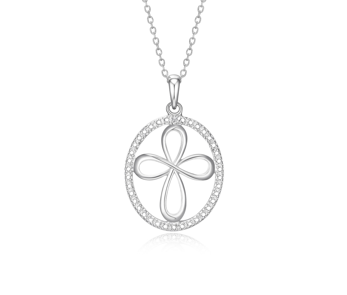 JOLI PENDENTIF CROIX EN ARGENT RHODIÉ SERTI DE CUBIQUES ZIRCONIAS - PJ R3ADNT35FW - REIGN