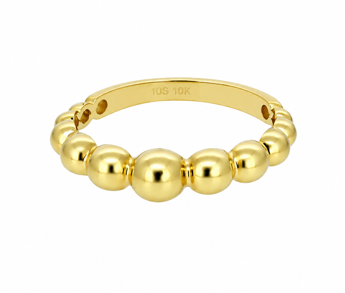 BAGUE BOULES GRADUÉES EN OR - S BD23 - BIJOUX D'IMPORTATION
