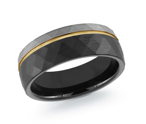 JONC EN TUNGSTÈNE ET FIBRE DE CARBONE CONFORT FIT - ML TG079 - MALO 