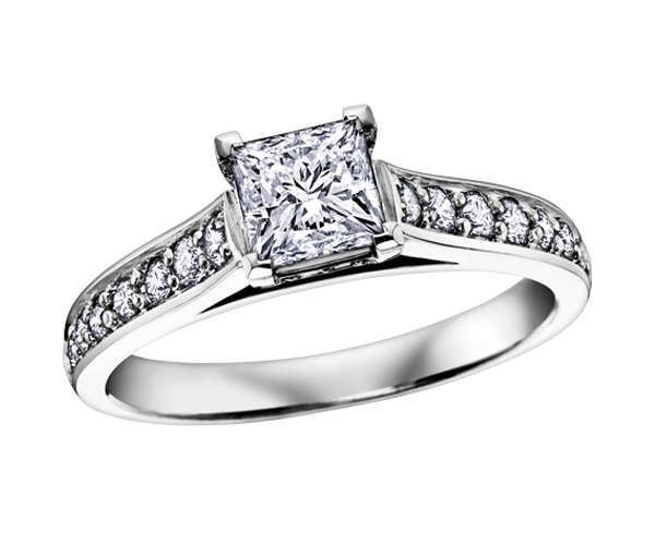 BAGUE EN OR BLANC SERTIE DE DIAMANTS - CR DX430W60 - BIJOUX CANADIEN