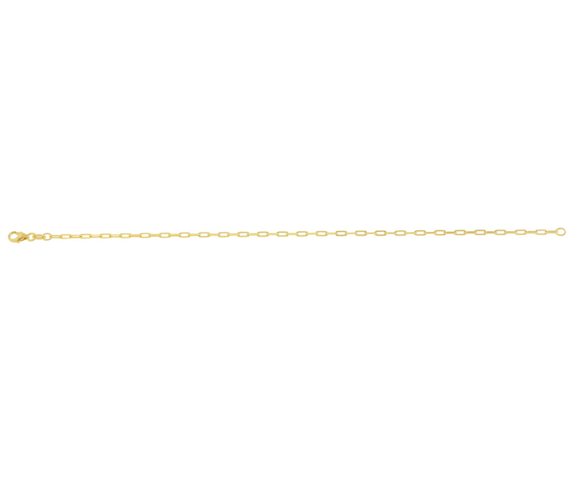 BRACELET EN OR JAUNE À MAILLE PAPERCLIP - SY 2609B - BIJOUX D'IMPORTATION