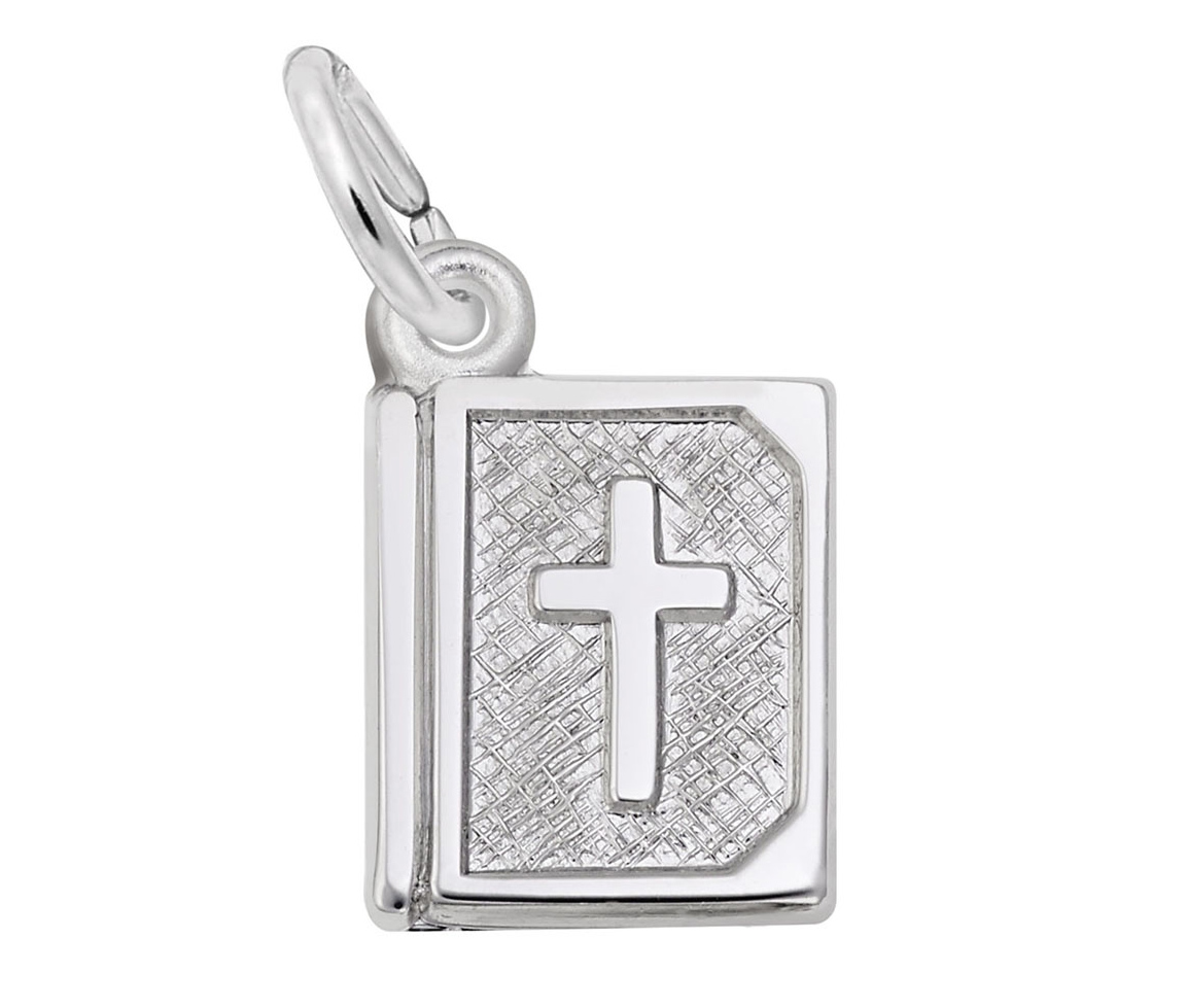 PENDENTIF EN OR 14K BLANC BIBLE GRAVABLE - NU 1228 14W - NUCO/REMBRANDT 
