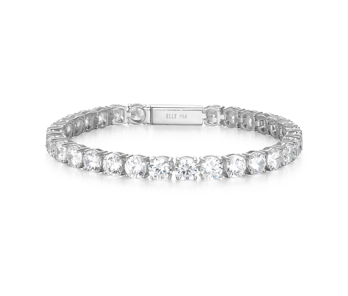 BRACELET TENNIS EN ARGENT RHODIÉ SERTI DE CUBIQUES ZIRCONIAS - PJ R1LAPJ0091 - ELLE