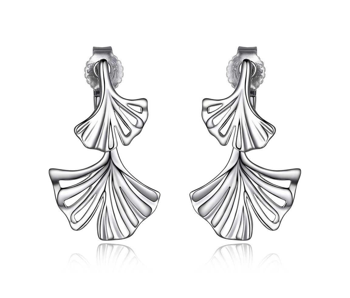 BOUCLE ELLE GINKGO EN ARGENT RHODIÉ - PJ R2LCAHA058 - ELLE
