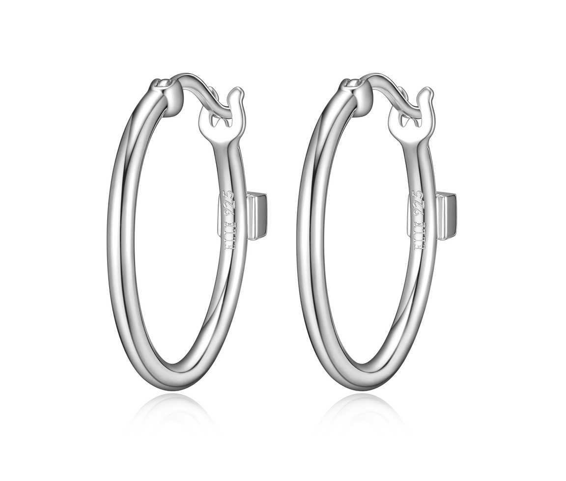 BOUCLES ANNEAUX EN ARGENT RHODIÉ UNIES - PJ R2LCG7A00K - ELLE