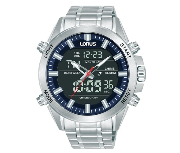 MONTRE LORUS EN ACIER ANALOGIQUE/NUMÉRIQUE - SA RW665AX9 - LORUS