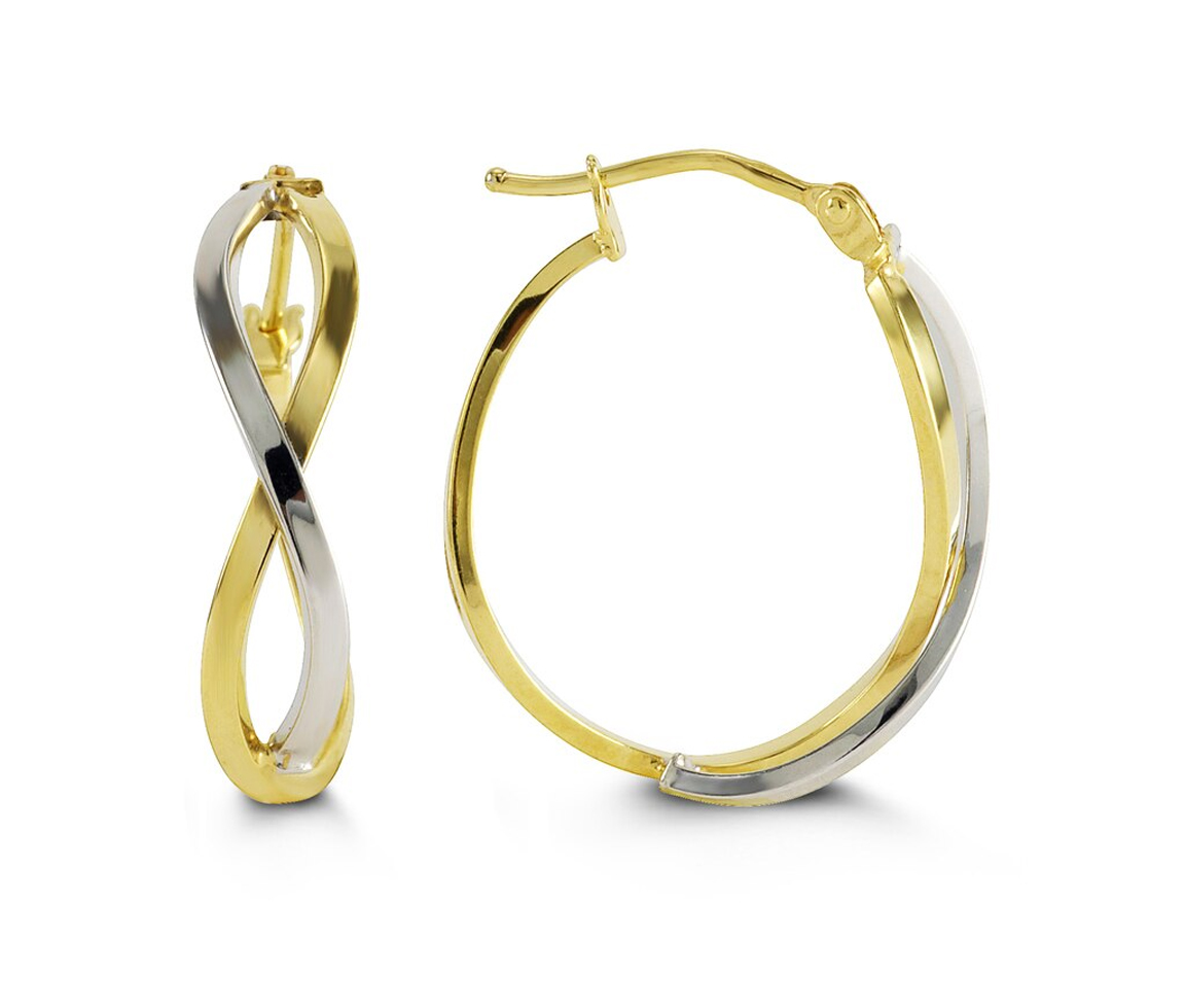 BOUCLES ANNEAUX EN OR 10K 2TONS - SY 1034D - BIJOUX D'IMPORTATION