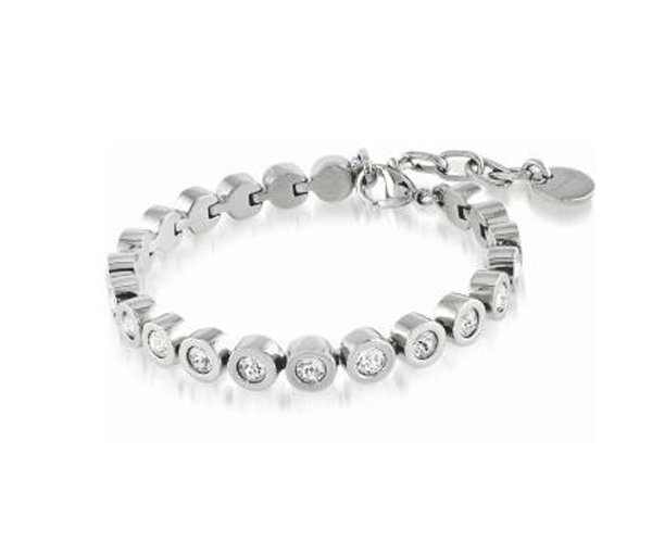 BRACELET TENNIS EN ACIER SERTI DE SWAROVSKI - IG SWB76 - VELORIA