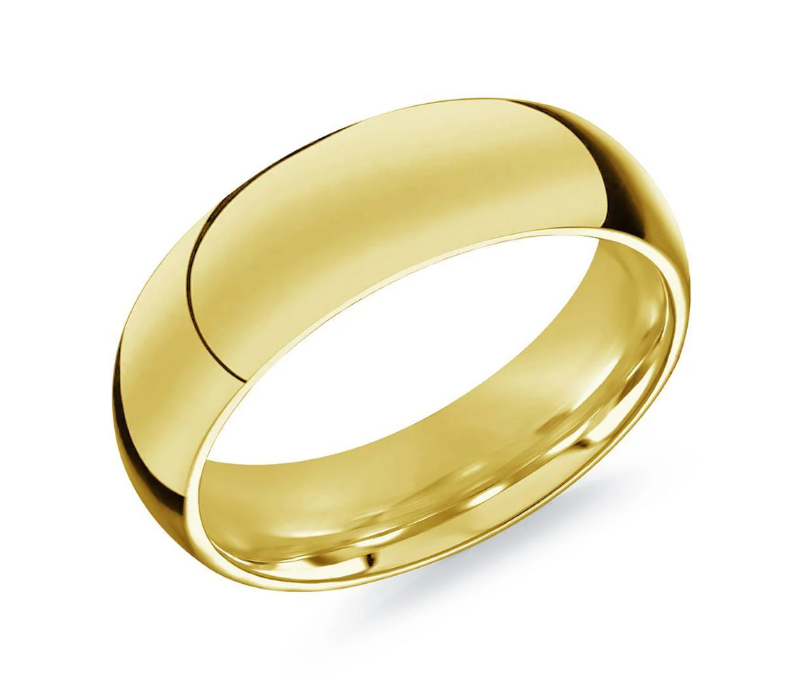 JONC EN ACIER/PVD OR DEMI ROND UNI 6MM - IG SMR94/7 - ITALGEM