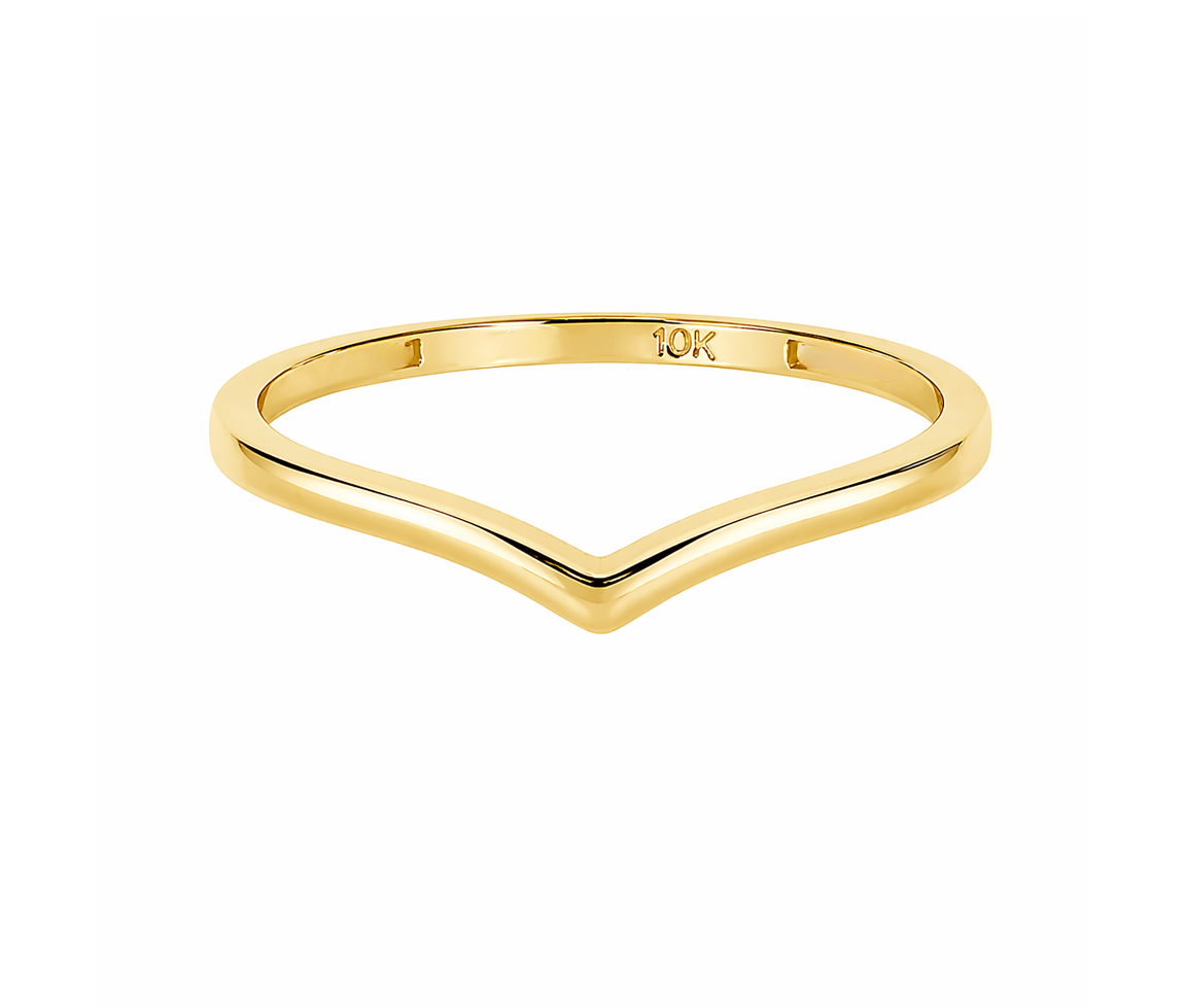 JONC EN FORME DE V EN OR - S JD02 - BIJOUX D'IMPORTATION