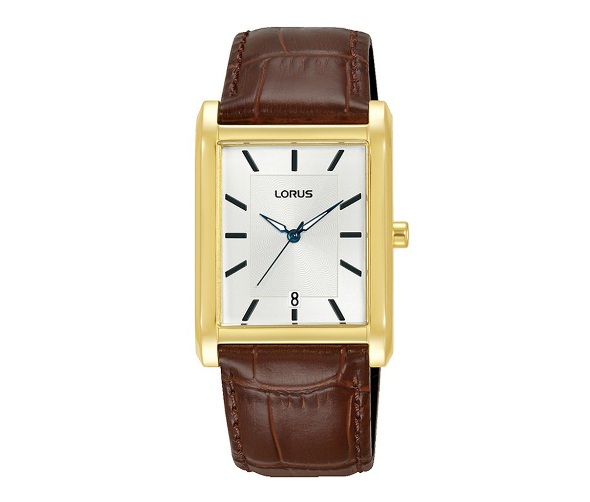 MONTRE LORUS RECTANGULAIRE AVEC BRACELET DE CUIR - SA RH940RX9 - LORUS