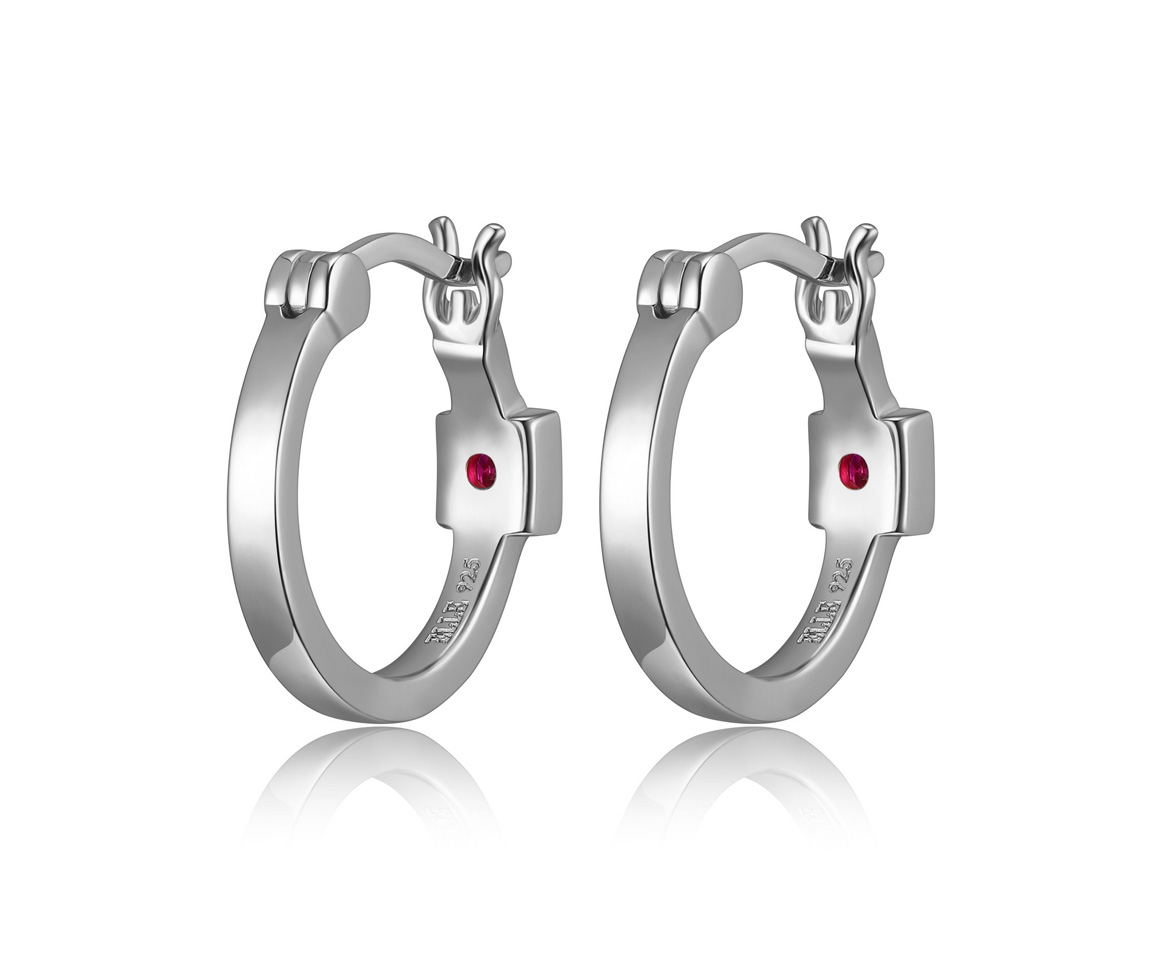 BOUCLES ANNEAUX UNIES EN ARGENT RHODIÉ - PJ R2LC26A00J - ELLE