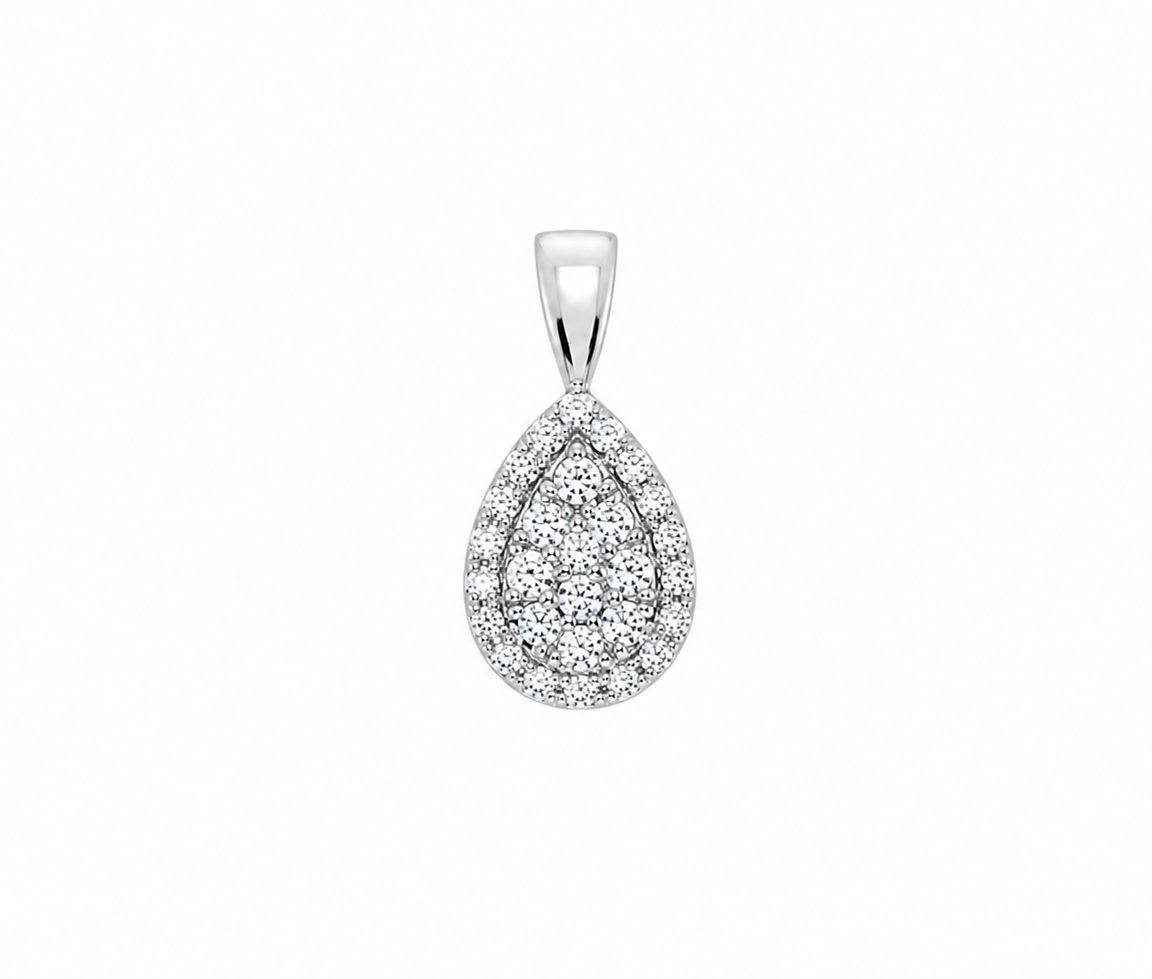 PENDENTIF EN OR AVEC DIAMANTS - S LR0775W - BIJOUX D'IMPORTATION