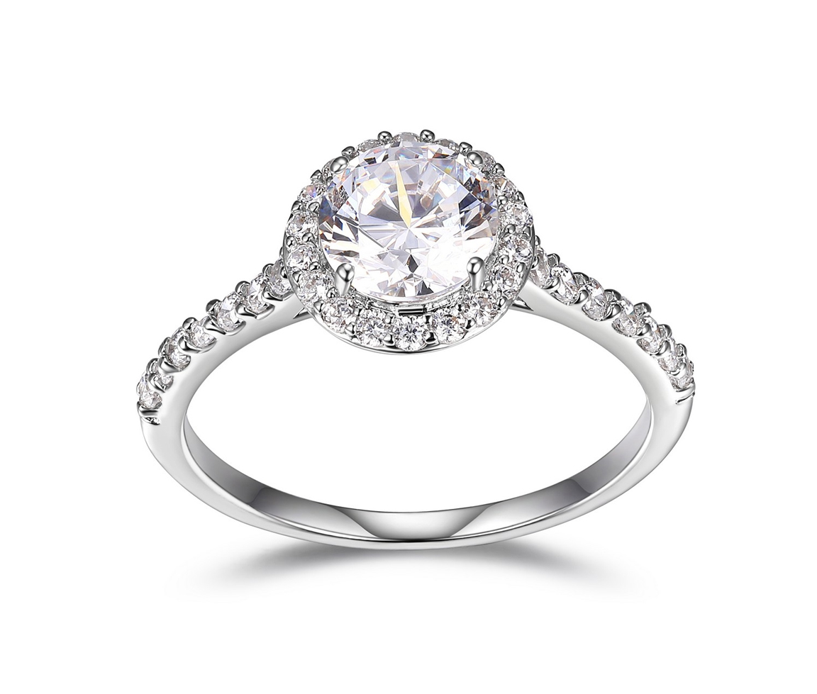 BAGUE EN ARGENT RHODIÉ SERTIE DE CUBIQUES ZIRCONIAS - PJ R4X30297A8 - REIGN