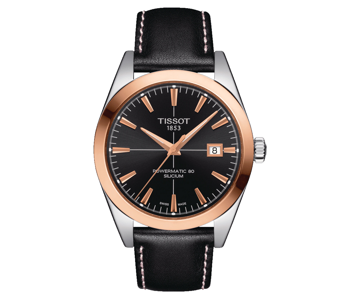 MONTRE TISSOT GENTLEMAN POWERMATIC 80 AVEC LUNETTE EN OR 18K ROSE