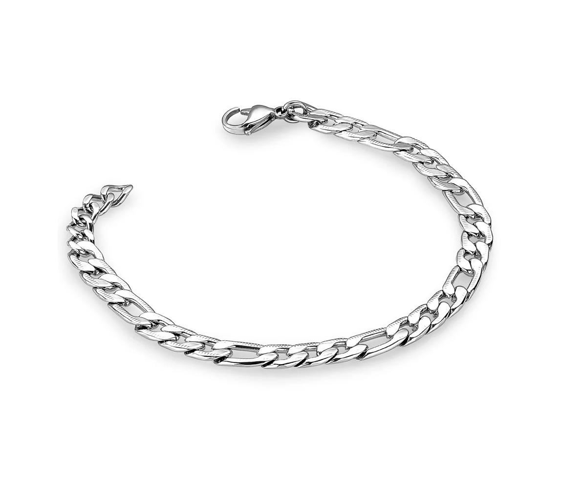 BRACELET EN ACIER À MAILLE FIGARO - IG SMB222 - ITALGEM