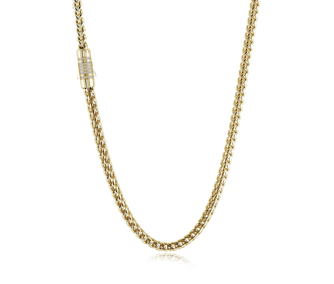 CHAINE EN ACIER/PVD OR À MAILLE FRANCO RONDE - IG SYN90/22 - ITALGEM