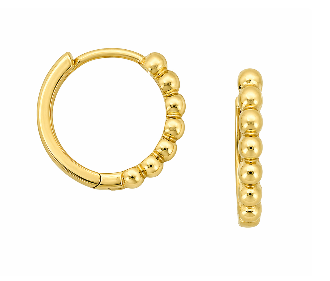 BOUCLES HUGGIES EN OR - S HUG10 - BIJOUX D'IMPORTATION