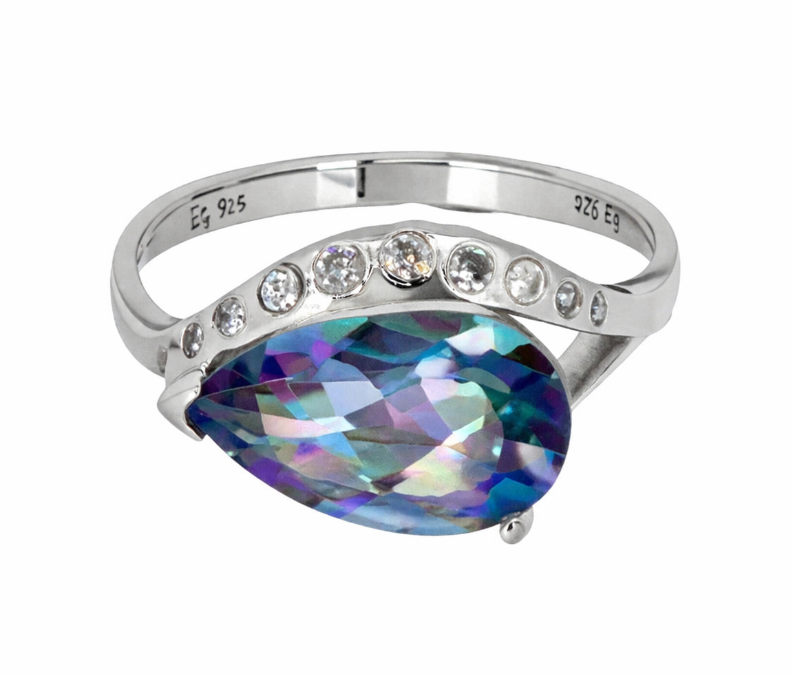 BAGUE AVEC TOPAZE MYSTIQUE - SJ LBDA01 - BIJOUTERIE SUISSE