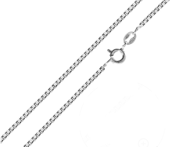 CHAINE EN ARGENT RHODIÉ MAILLE CARRÉ - SP CH736/18 - BIJOUX D'IMPORTATION