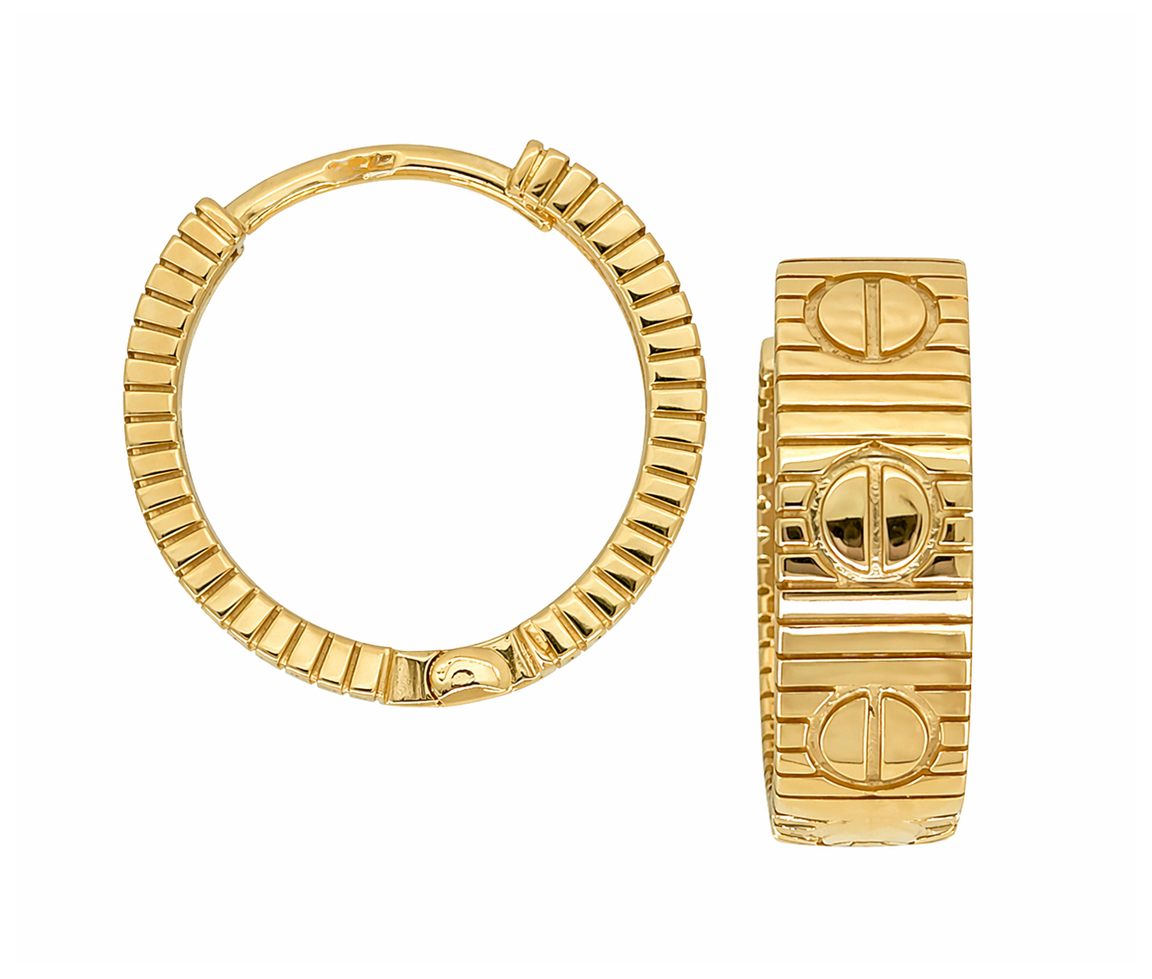 BOUCLES HUGGIES EN OR - S HUG06 - BIJOUX D'IMPORTATION