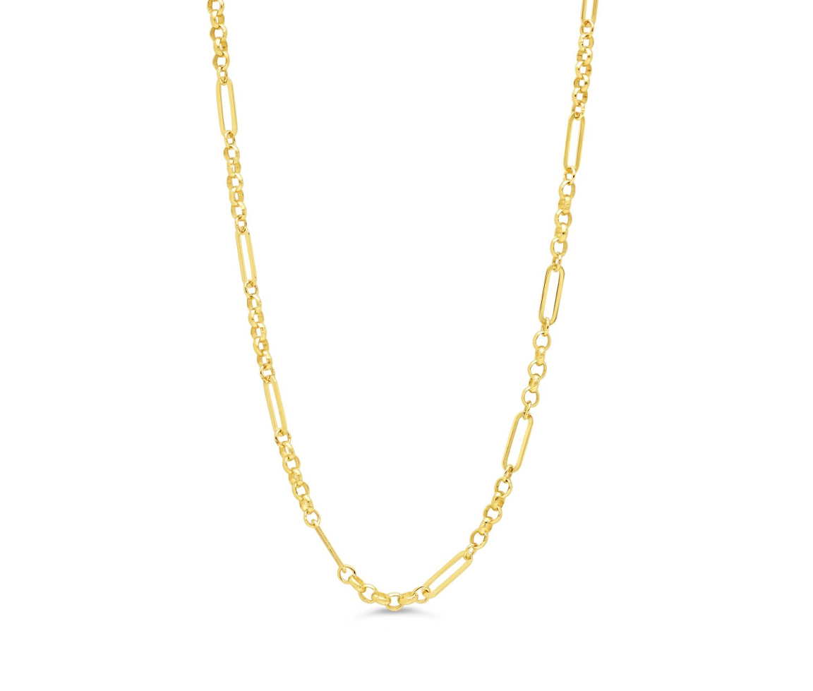 CHAINE EN OR À MAILLE ROLO/PAPERCLIP - SY 9328/20 - BIJOUX D'IMPORTATION