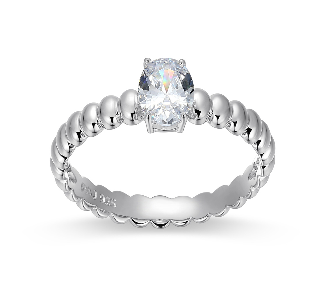 BAGUE REIGN AVEC CUBIQUE OVAL - PJ R4ATNG00A8 - REIGN