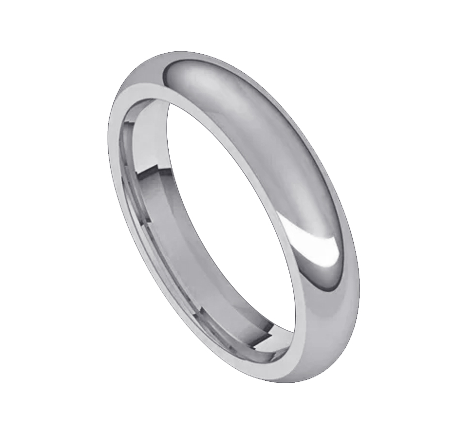 JONC ROND UNI EN OR 10K BLANC - S J4MMW09 - BIJOUX D'IMPORTATION