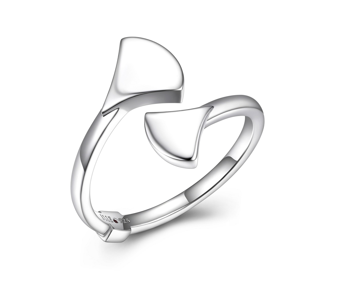 BAGUE À MOTIF ÉVENTAIL EN ARGENT RHODIÉ - PJ R4LAC0A0AC - ELLE