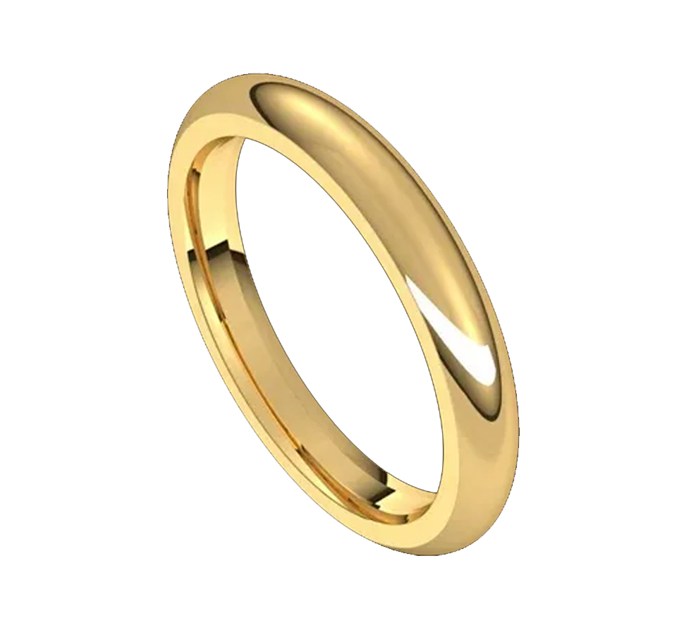 JONC ROND UNI EN OR 10K - S J3MMY06 - BIJOUX D'IMPORTATION