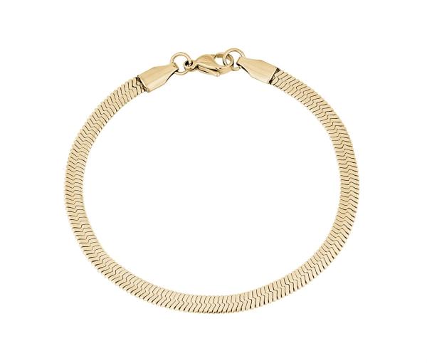 BRACELET CHEVRON EN ACIER/PVD OR - AZ ZWB26 7 - AREZZO