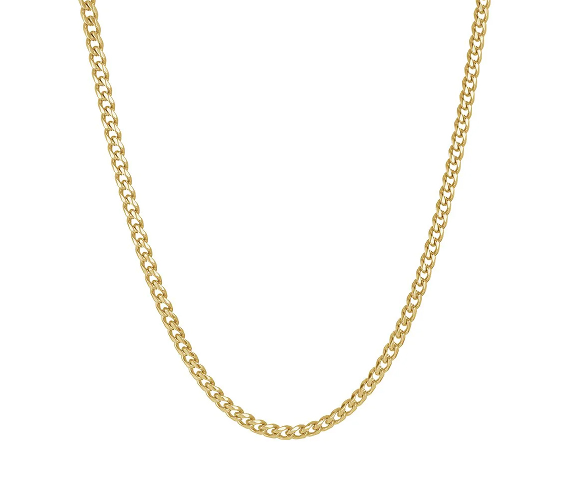 CHAINE EN ACIER/PVD OR À MAILLE GOURMETTE - IG SYN22/24 - ITALGEM