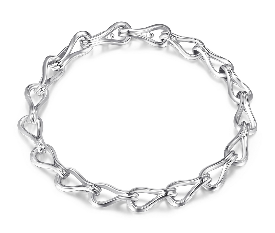 BRACELET EN ARGENT RHODIÉ À MAILLE ÉTERNITÉ - PJ R1LAJUA09Q - ELLE