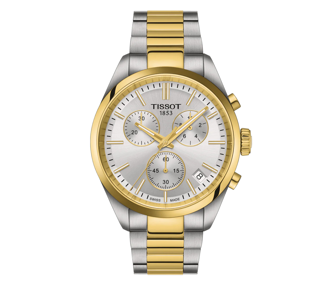 MONTRE TISSOT PR 100 CHRONOGRAPHE EN ACIER/PVD OR 2 TONS - T1504172203100 - TISSOT