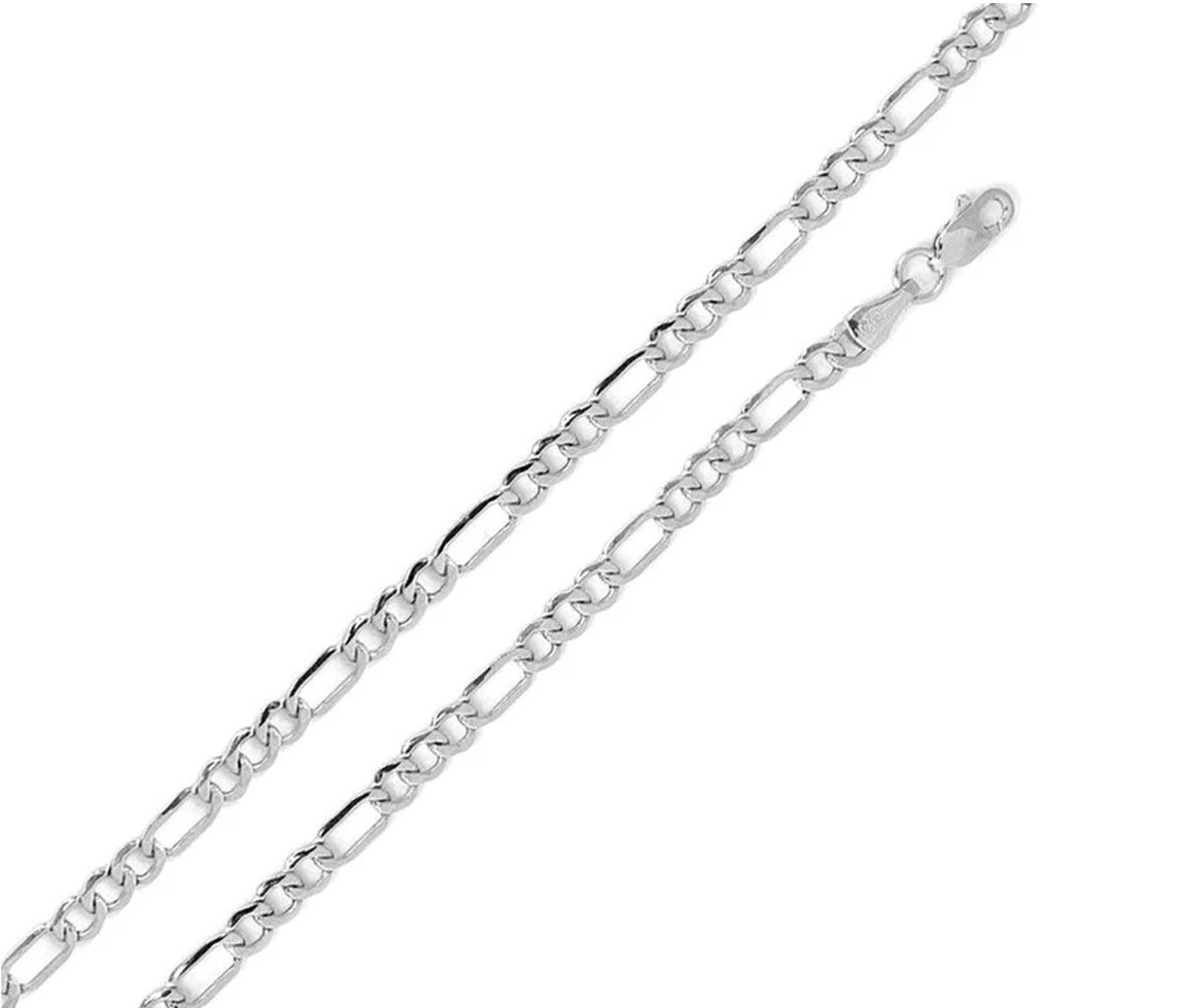 BRACELET FIGARO EN ARGENT RHODIÉ - SP CH1/120RH07 - BIJOUX D'IMPORTATION