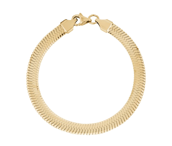 CHAINE CHEVRON EN ACIER/PVD OR - AZ ZWB24 7 - AREZZO