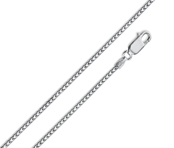 CHAINE EN ARGENT RHODIÉ À MAILLE FRANCO - SP CH318ARH18 - BIJOUX D'IMPORTATION