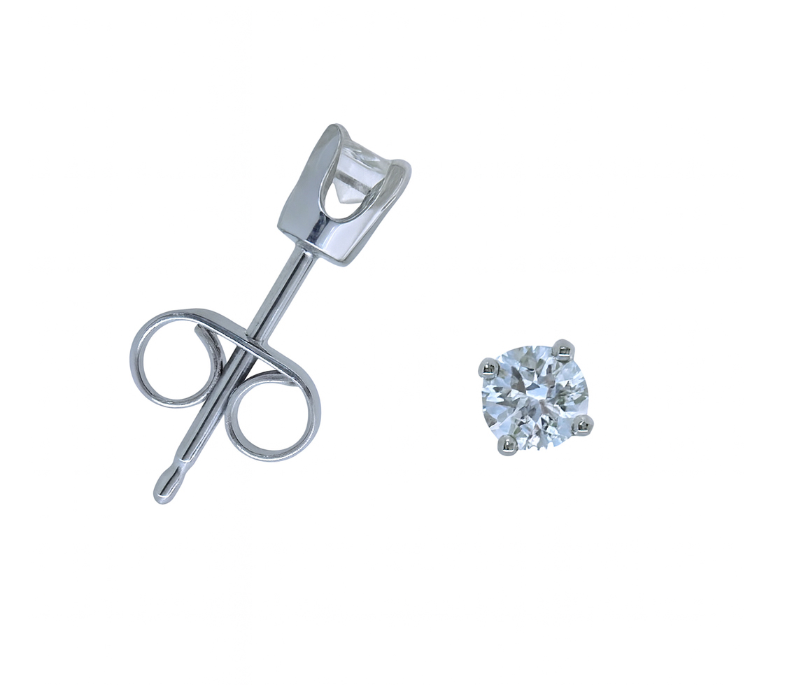 BOUCLES EN OR BLANC SERTIES DE DIAMANTS - SJ BOUDI03 - BIJOUTERIE SUISSE INC.