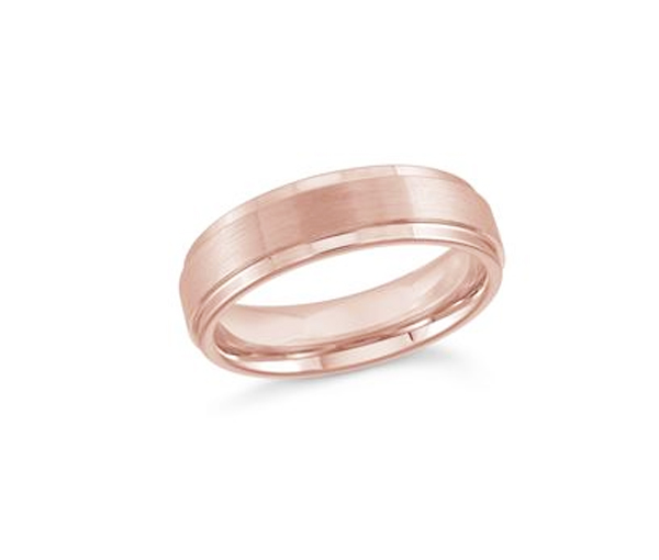 JONC EN TUNGSTÈNE/PVD OR ROSE CONFORT FIT - ML TG033 - MALO 