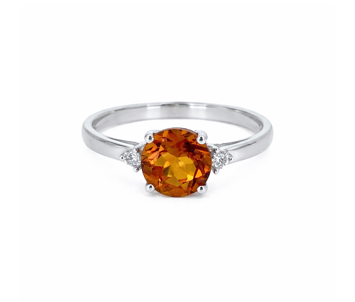 BAGUE CITRINE EN ARGENT - TJ 438004 - BIJOUX D'IMPORTATION